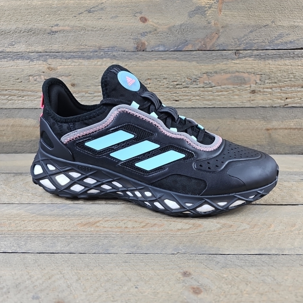 adidas Web Boost Men's Running Sportswear Shoes Carbon/Black/ Bliss Blue - Picture 2 of 12